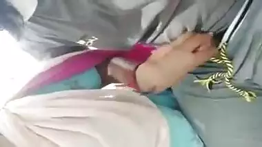 Outdoor MMS video of Desi whore stroking and sucking XXX phallus