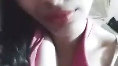 Indian nude girl teases her lover on a video call