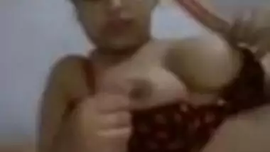 Arab Hot Housewife plaing with her Big Boobs