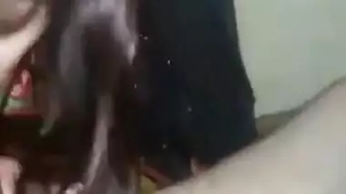 Indian hot wife giving blowjob
