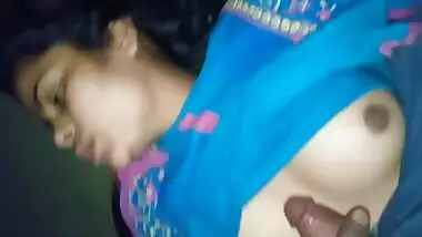 Cute Desi girlfriend gets laid down for sex with BF