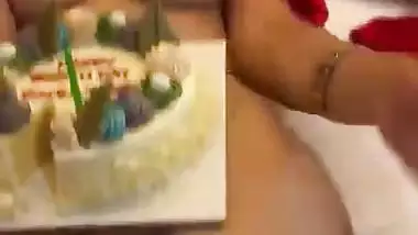 Beautiful cucklod wife birthday celebration