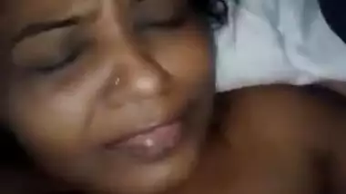 Indian wife cum facial for the 1st time