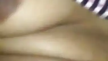 Desi bhabhi boobs and pussy captured by hubby take her nighty