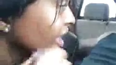Horny Indian Girl Sucking Penis Of Lover Inside Car