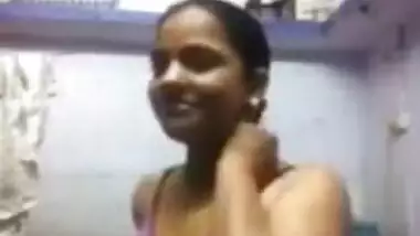 Indian teen changing clothes
