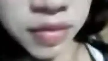 Satisfying myself on video call with my girlfriend.