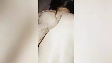 Indian wife fucked in doggy while watching Porn