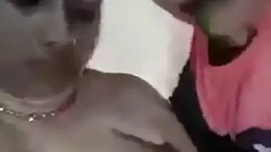 Desi cute wife boobs suck milk tank