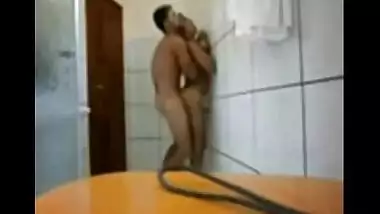 Young Indian Gay getting drilled inside bathroom