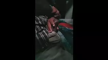 Horny Desi wife is brave enough to touch hubby's XXX penis in bus