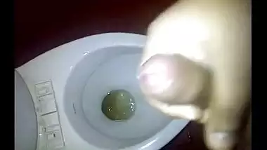 Releasing Cum In Toilet