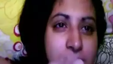 Hot Indian girlfriend gets a facial