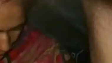Desi Bhabhi giving blowjob under blanket