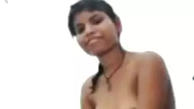 Indian girl bathing video call