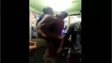 Indian village milf dance with her husband...