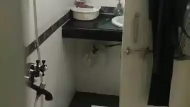 Hidden camera films the nerdy Desi homeowner taking a shower