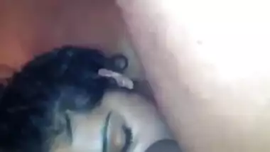 indian hot wife giving blowjob