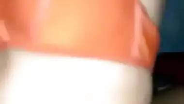 Desi aunty blushes during boob press