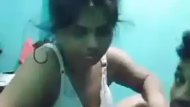 Desi sex of a horny babe riding on her skinny BF’s dick