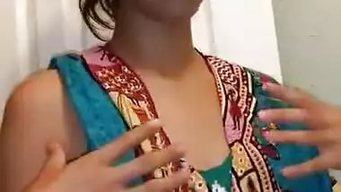 beautiful girl pressing boobs part 2