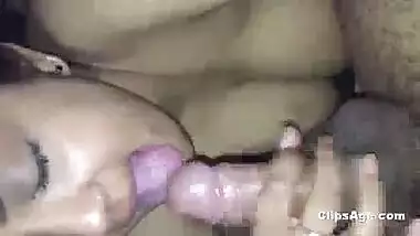 desi girl sucking and licking cum of her bf HD