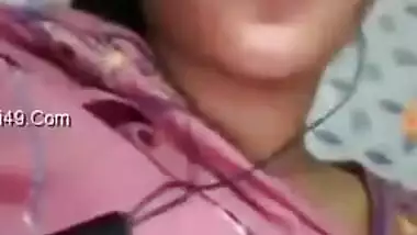 Attractive Desi sexpot with big XXX tits gently touches own sweet clit