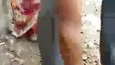 Cheating Indian Wife Fucks Lover outdoors while Husband at work