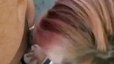 blue eyed white girl slapped while sucking a brown cock