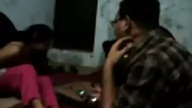 Self recorded video of married Indian couple...