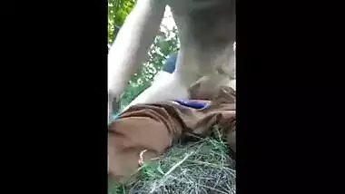 Manipuri village girl having an outdoor sex