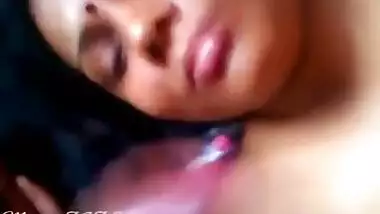 Hot Aunty From Banares Drinking Cum After Blowjob