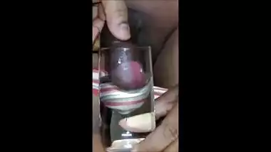 handjob cum in glass