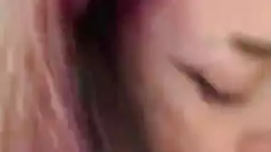 Red haired babe sucking her boyfriend cock