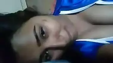 Nipple slip of Swathi Naidu during a video message