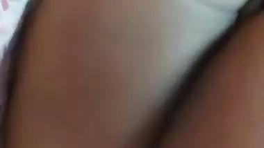 Shemale shows her boobs and wanks her dick