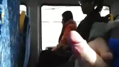 Flashing A Hard Cock In Asia On The Train