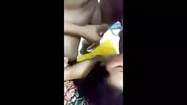 Big boobed NRI girl chokes and gags during threesome.