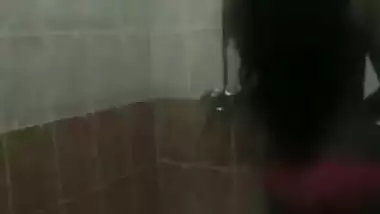 Nice XXX clip in which lovely Desi cutie relaxes solo under shower