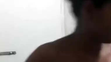 Desi Pretty Girl nude selfie fondling with boobs