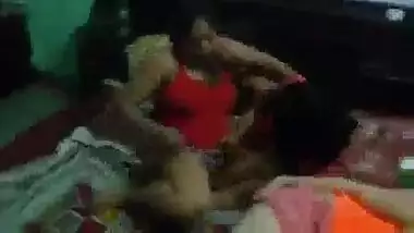 Sexy girls having erotic fun in the hostel