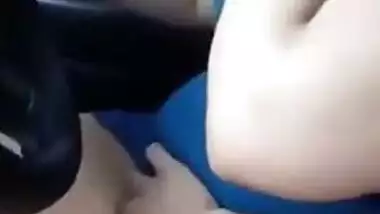 Desi big boobshow in car