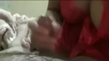 indian wife gives oily handjob