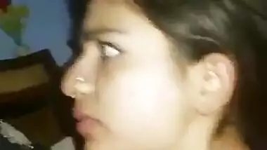 Sexy Punjabi bhabhi getting her big boobs pressed