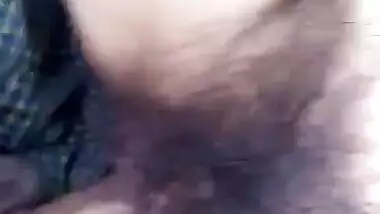 Assame GF with hairy pussy outdoor chudai
