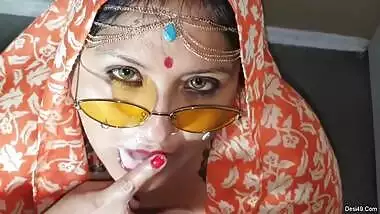 Exclusive- Super Horny Nri Bhabhi Gives Nice Blowjob And Hubby Cum On Her Face
