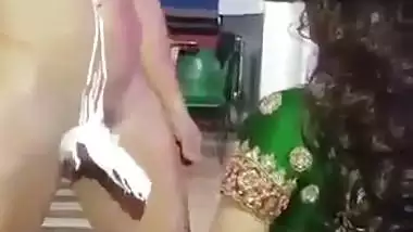 Hot spinster party of an Indian girl in NRI Porn