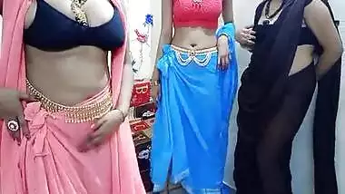Three Desi Hot Bhabhi Shaking Boobs On Cam