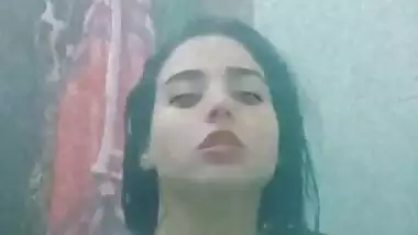 Pakistani girl shower nude bath with boob press