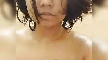 Desi big boob girl bath